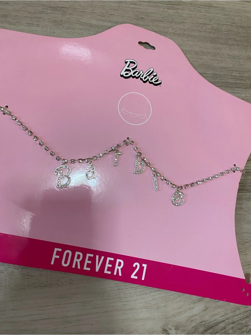 Crystal 'Barbie' Letter Chain Belt BARBIE forever 21 - NWT